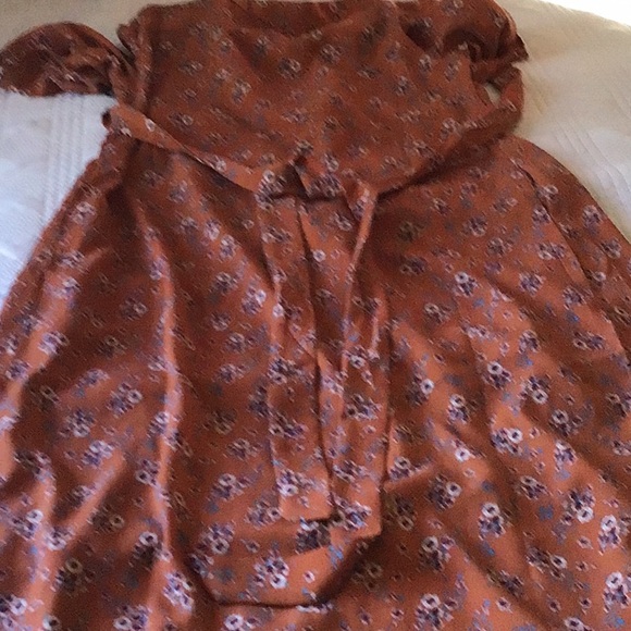 Floral Rust Dress - Picture 7 of 9